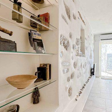 Traditional stone interior and kitchen details in Guesthouse 2