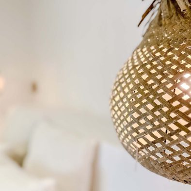 Traditional woven pendant light in Mountain Bliss Guesthouse 2