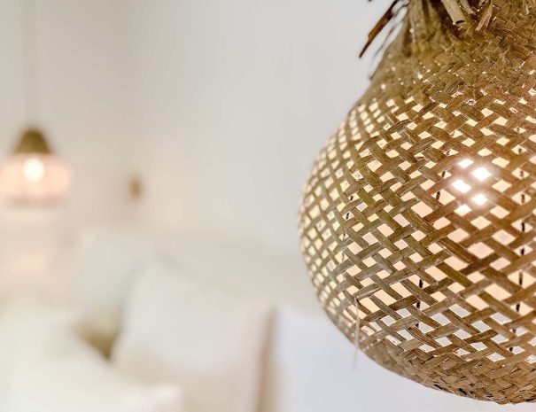 Traditional woven pendant light in Mountain Bliss Guesthouse 2