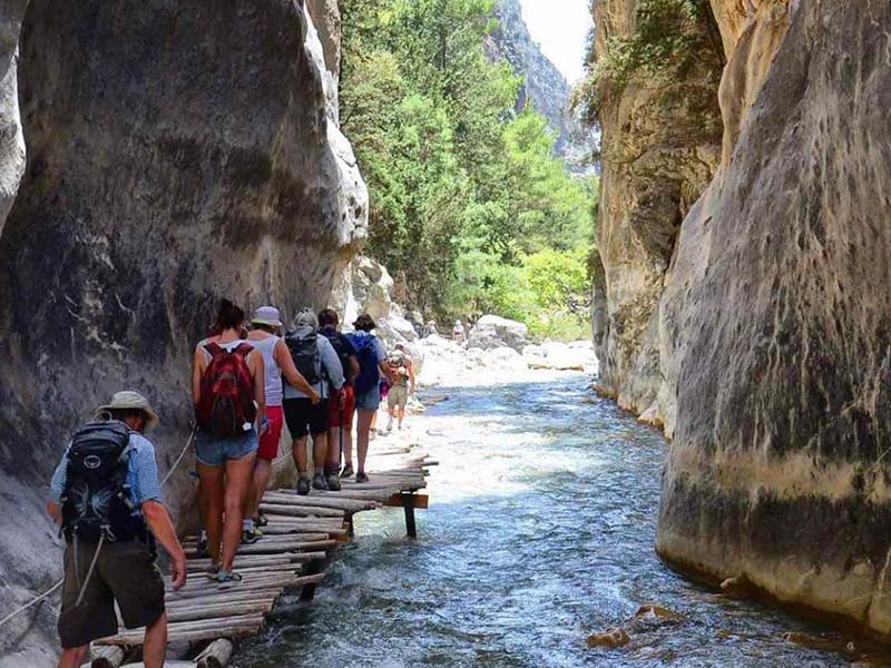 Hiking through Agia Irini Gorge near Sougia, Crete