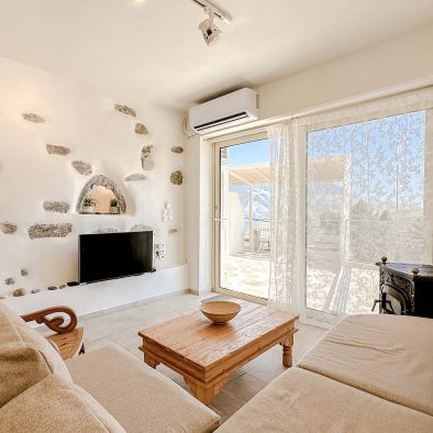 Private patio with mountain views at Mountain Bliss near Sougia, Crete